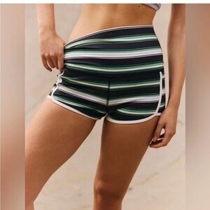 Free People movement Island Time striped athletic Shorts sz small NWOT
